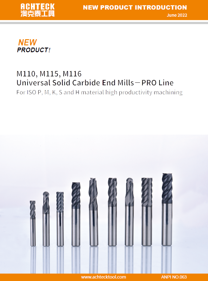 M110, M115, M116 Universal Solid Carbide End Mills-PRO Line