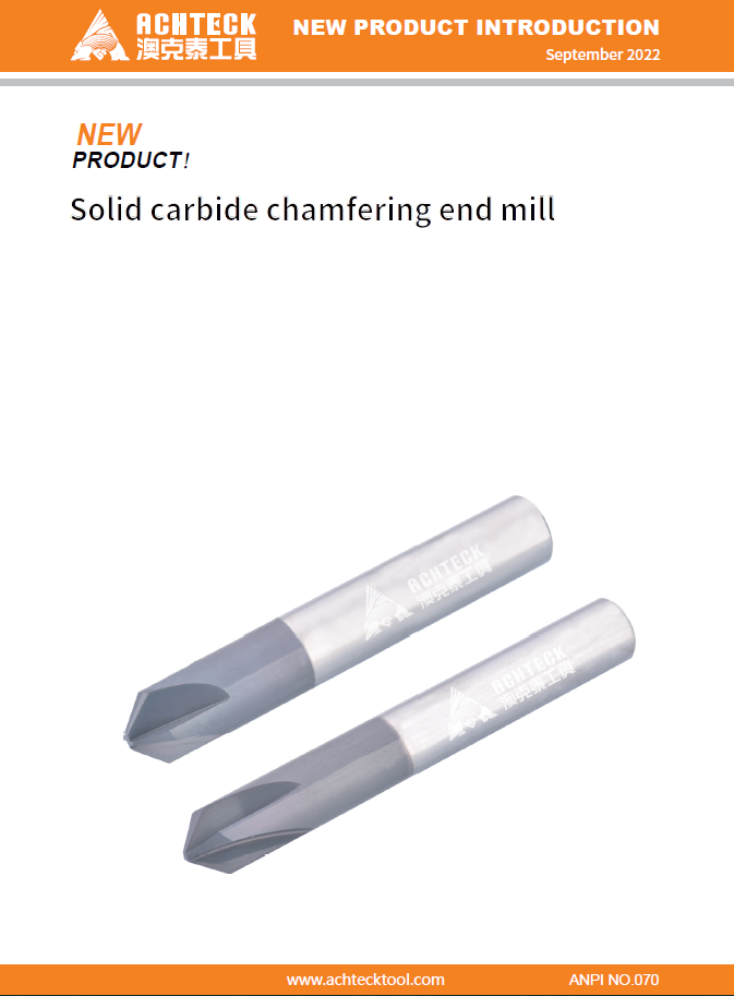 Solid carbide chamfering end mill