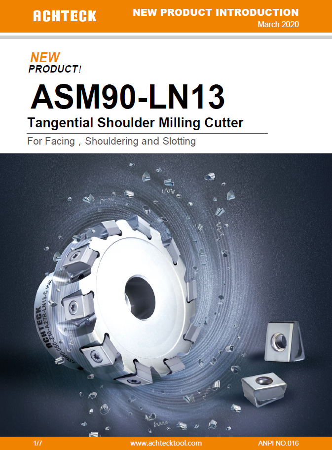 ASM90-LN13 Tangential Shoulder Milling Cutter