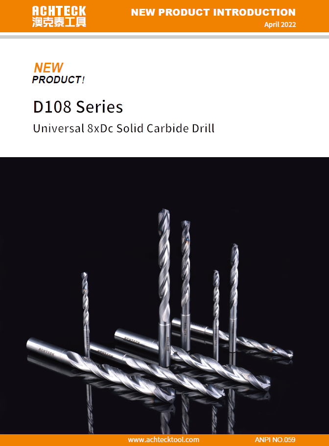 D108 Series Universal 8xDc Solid Carbide Drill