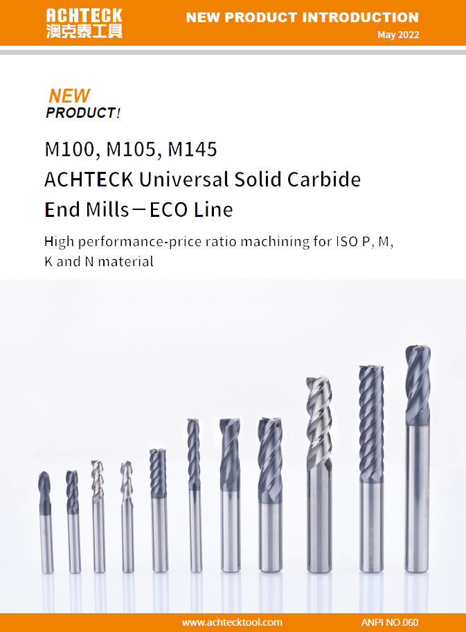 M100, M105, M145 Achteck Universal Solid Carbide End Mills－ECO Line