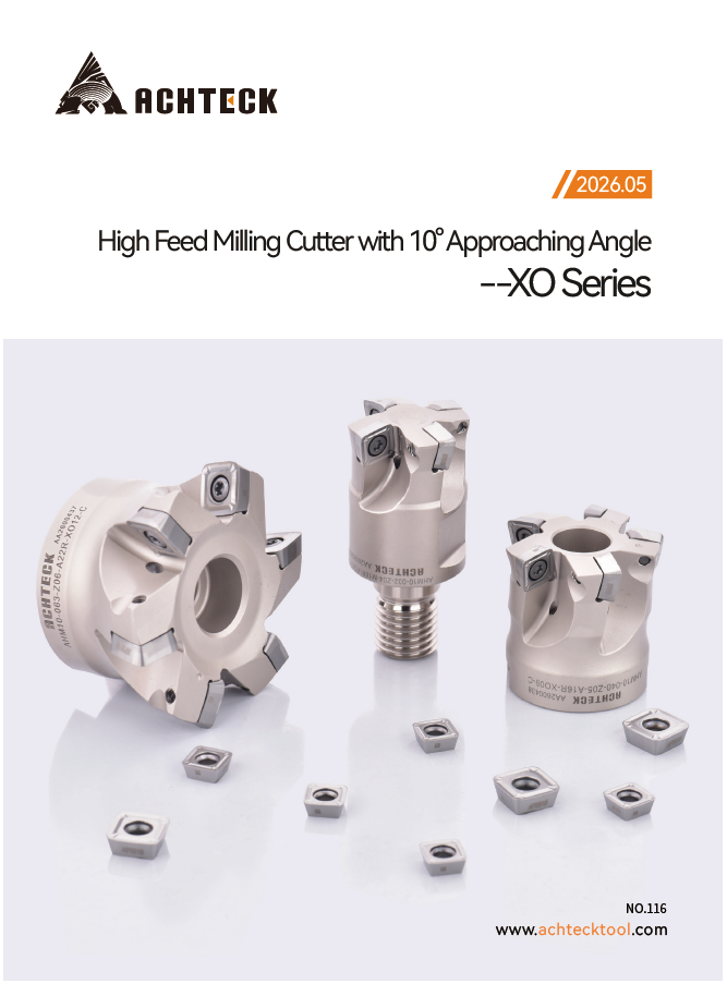 XO Series High Feed Milling Cutter with 10° Approaching Angle