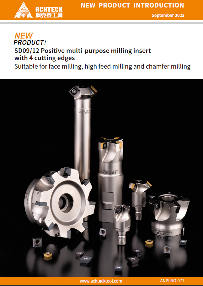 SD09 12 Positive multi-purpose milling insert